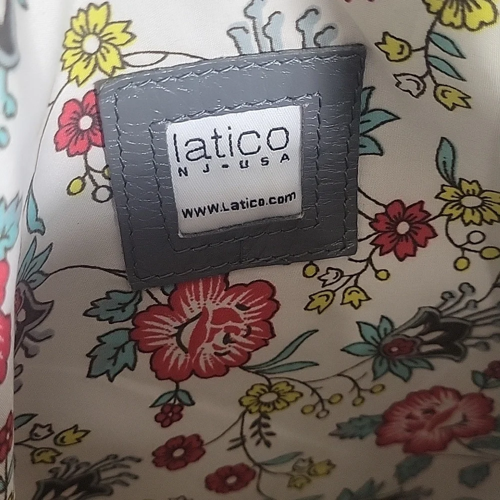 Latico NJ for Anthropologie Classic Grey Leather Tote Bag - Sleek Everyday Carry